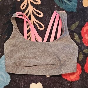 Lululemon Gray and Pink Sports Bra